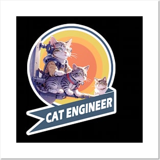 Cat Engineer Posters and Art